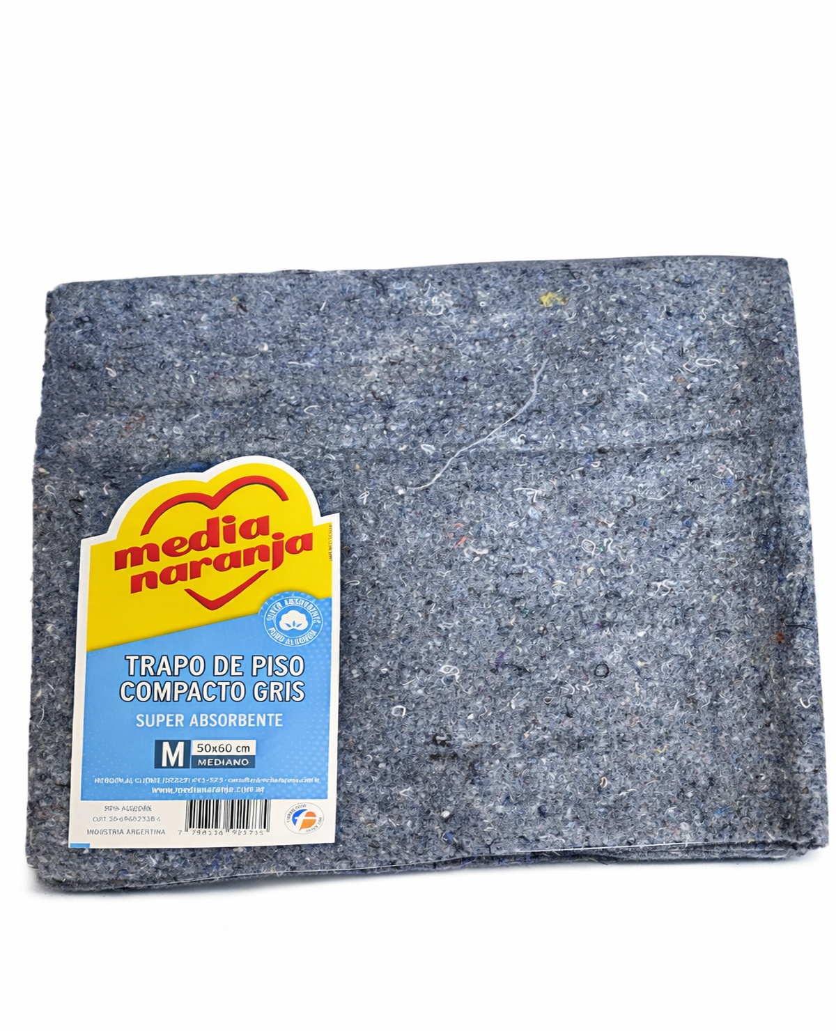 Trapo de Piso Media Naranja Gris Compacto 50x60